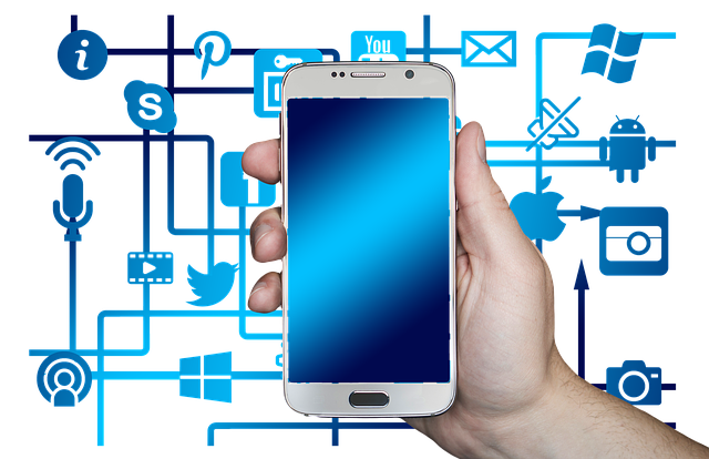 Smartphone connected to business apps, email and services managed by an enterprise mobility management solution
