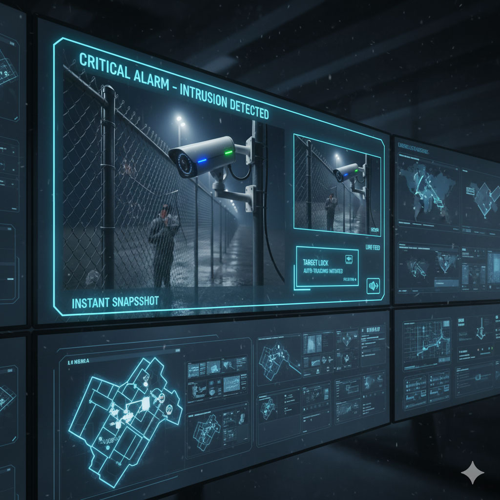 Critical alarm screens for perimeter intrusion detection
