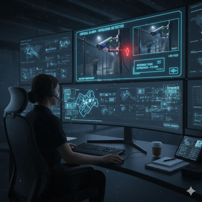 Operator monitoring perimeter intrusion alerts
