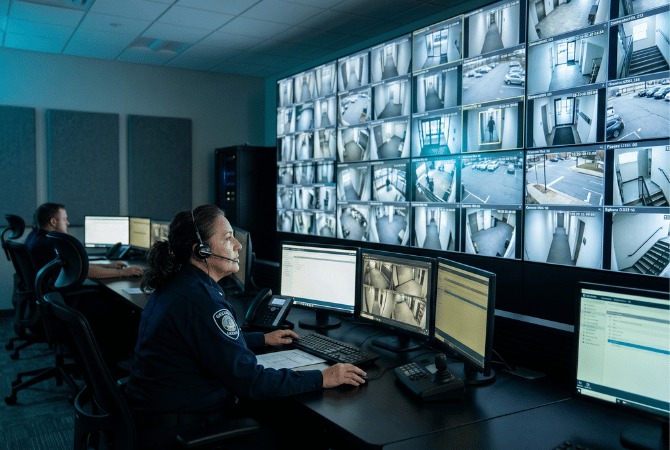 AI CCTV surveillance system graphic