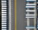 Top-down view of trucks lined up in a logistics yard waiting their turn